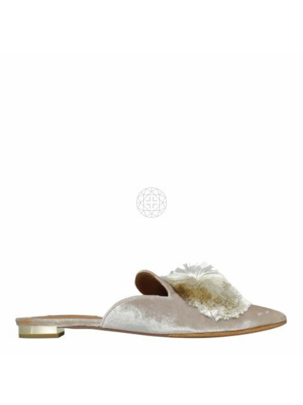 AQUAZZURA POWDER PUFF FLAT MULES